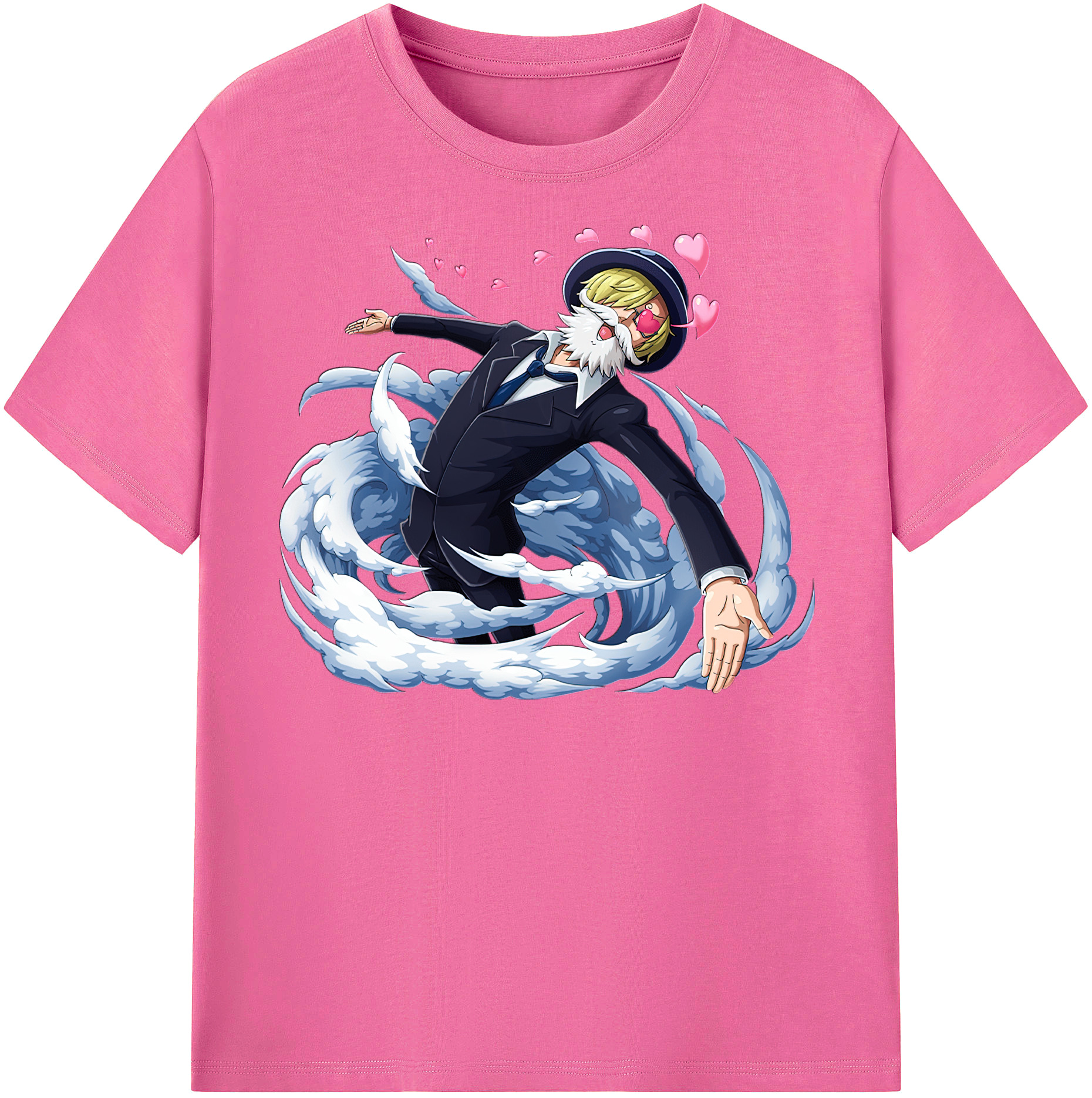 （画像用） ワンピース サンジ ONE PIECE Sanji レディースカジュアルプリントTシャツ（綿100％）